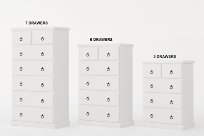 CARRINGTON (AUSSIE MADE) TALLBOY COLLECTION - ASSORTED PAINTED COLOURS - STARTING FROM $