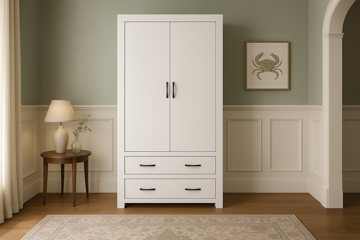 BUSTIN (AUSSIE MADE) 2 DOOR / 2 DRAWER WARDROBE COLLECTION - ASSORTED PAINTED COLOURS - STARTING FROM $1199