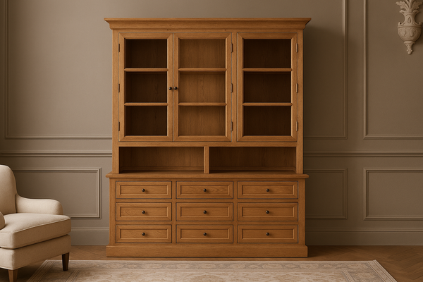 NAPOLEON (AUSSIE MADE) BUFFET & HUTCH (DRESSER) COLLECTION - TASSIE OAK COMBINATION - ASSORTED STAINED COLOURS - STARTING FROM $3999
