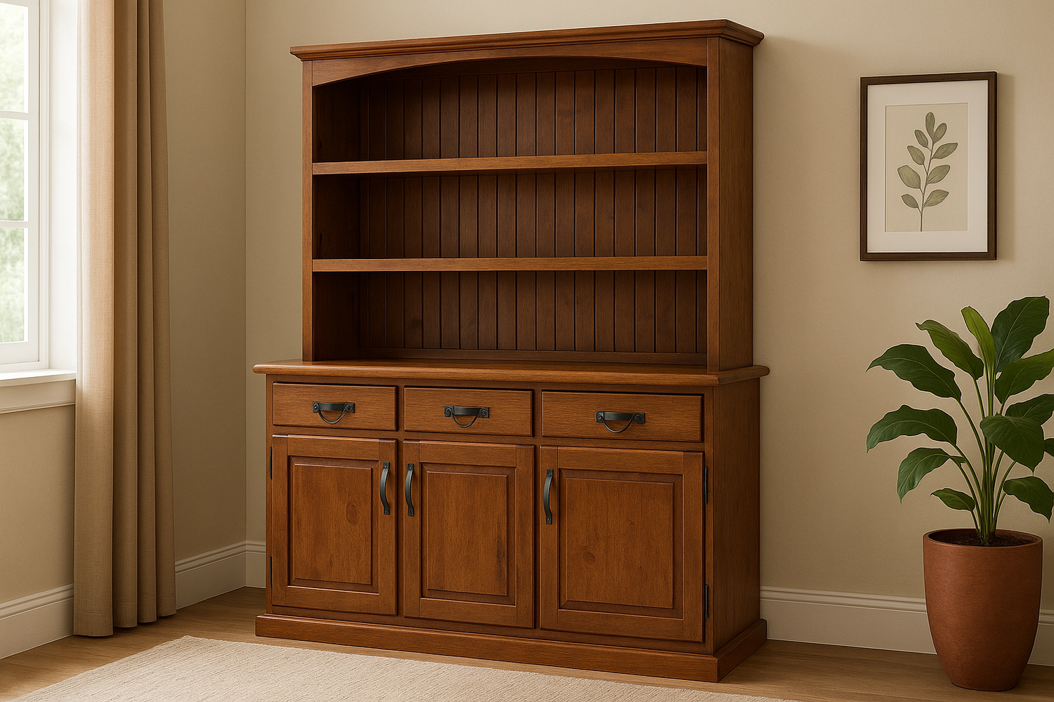 Everest (AUSSIE MADE) Buffet And Hutch Collection - Assorted Stained Colours