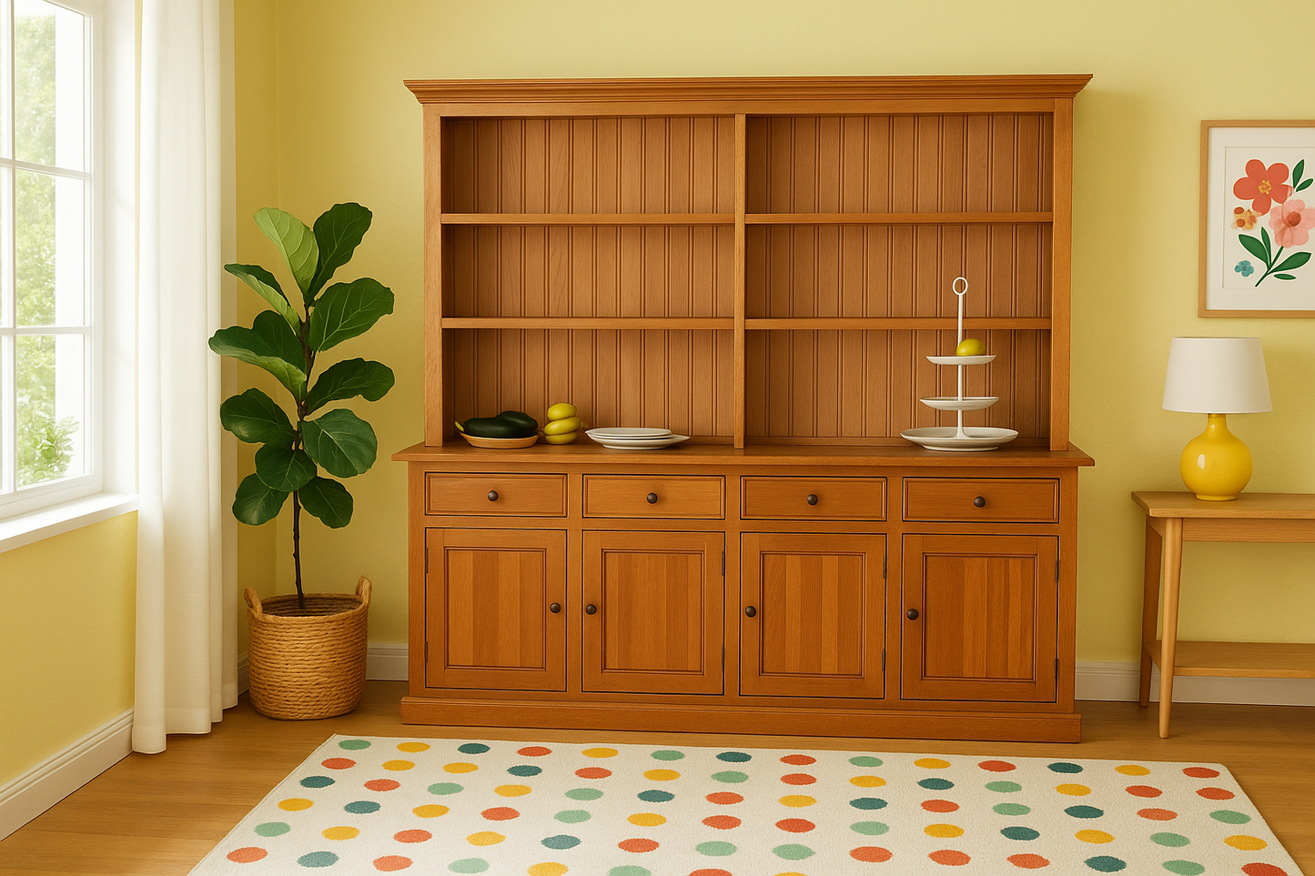 RIKKI (AUSSIE MADE) BUFFET & HUTCH COLLECTION - ASSORTED STAINED COLOURS