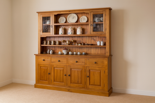 Marissa (AUSSIE MADE) Buffet And Hutch (NO LEADLIGHT) Collection - Assorted Stained Colours