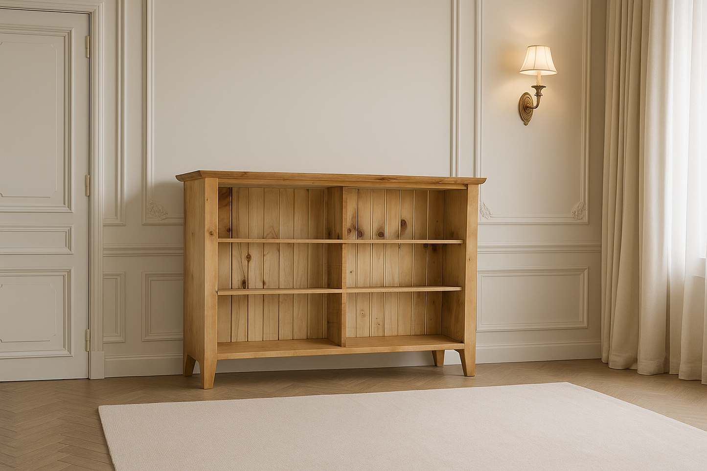 CHUNKY (AUSSIE MADE) LOWLINE BOOKCASE COLLECTION - ASSORTED STAINED COLOURS