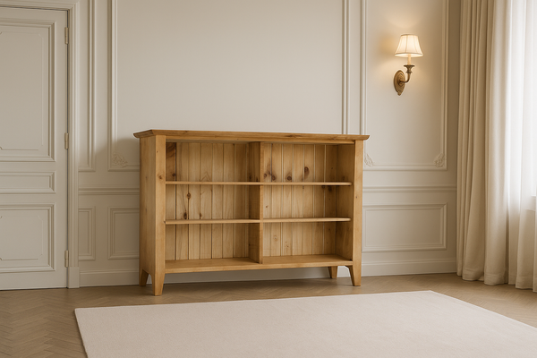 CHUNKY (AUSSIE MADE) LOWLINE BOOKCASE COLLECTION - ASSORTED STAINED COLOURS - STARTING FROM $449