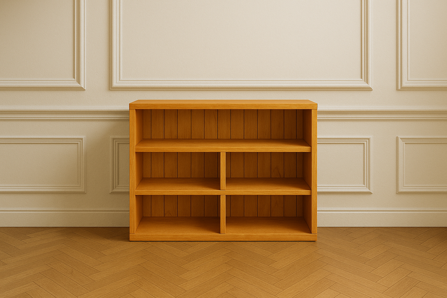 BUDGET (AUSSIE MADE) LOWLINE BOOKCASE COLLECTION - ASSORTED STAINED COLOURS