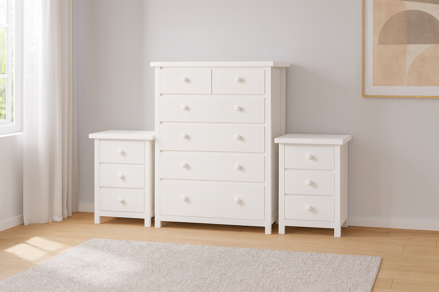 FEDERATION (AUSSIE MADE) DELUXE 3 PIECE CHEST SET (6+3+3) - ASSORTED PAINTED COLOURS