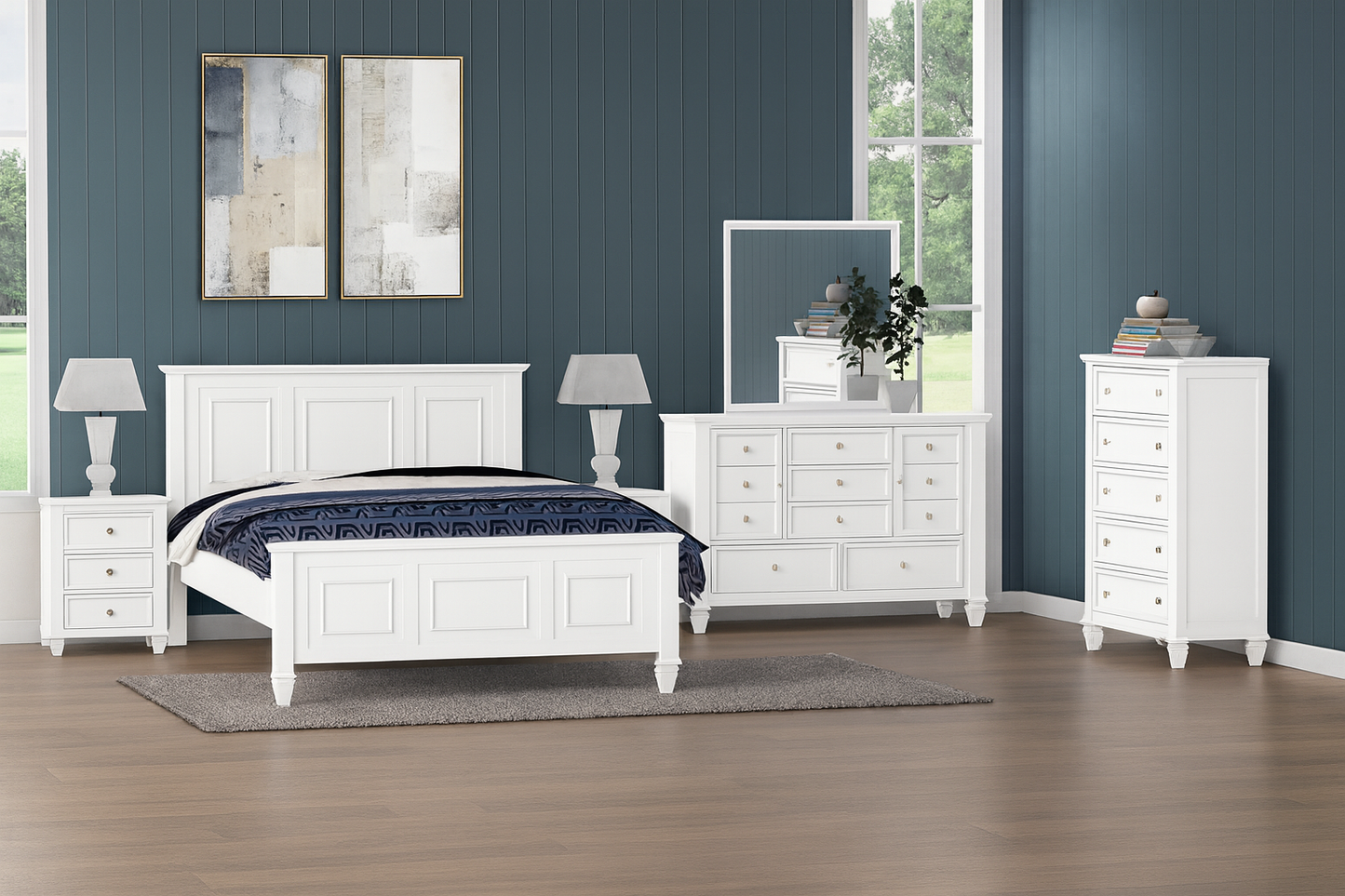 KING ROXBOROUGH (CUSTOM MADE) 4 PIECE (TALLBOY) BEDROOM SUITE - ASSORTED COLOURS