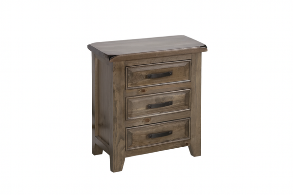 SYDNEYSIDE 3 DRAWER BEDSIDE TABLE (HTG183) - 690(H) x 590(W) - GREY WASH (#501)