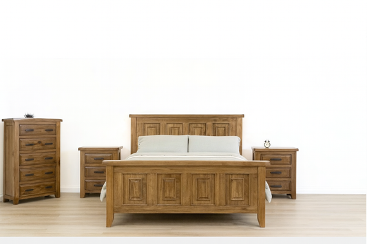 Sydneyside King 4 Piece (TALLBOY) Bedroom Suite - Greywash (#501)