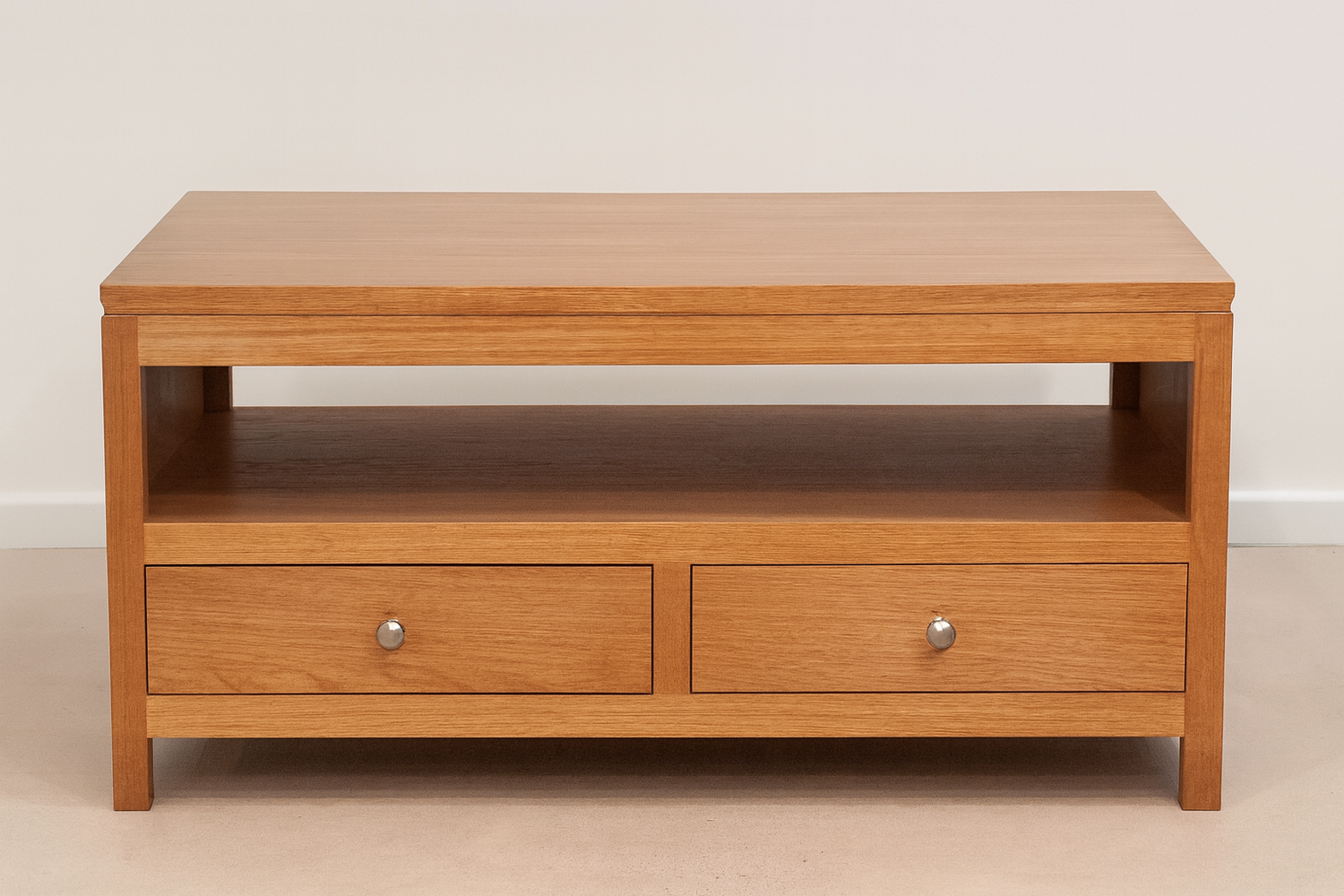 Tassie Oak Oliver 2 Drawer Coffee Table - Choice Of Colours