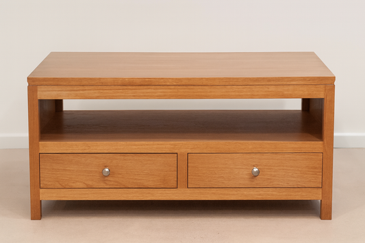 Tassie Oak Oliver 2 Drawer Coffee Table - Choice Of Colours