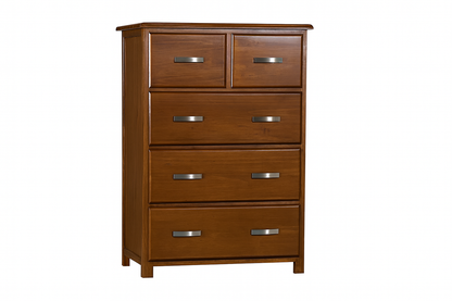 XAVIAN (AUSSIE MADE) 5 DRAWER TALLBOY - ASSORTED STAINED COLOURS