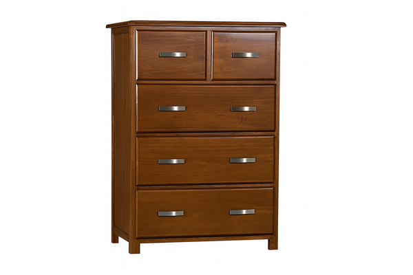 XAVIAN (AUSSIE MADE) 5 DRAWER TALLBOY - ASSORTED STAINED COLOURS