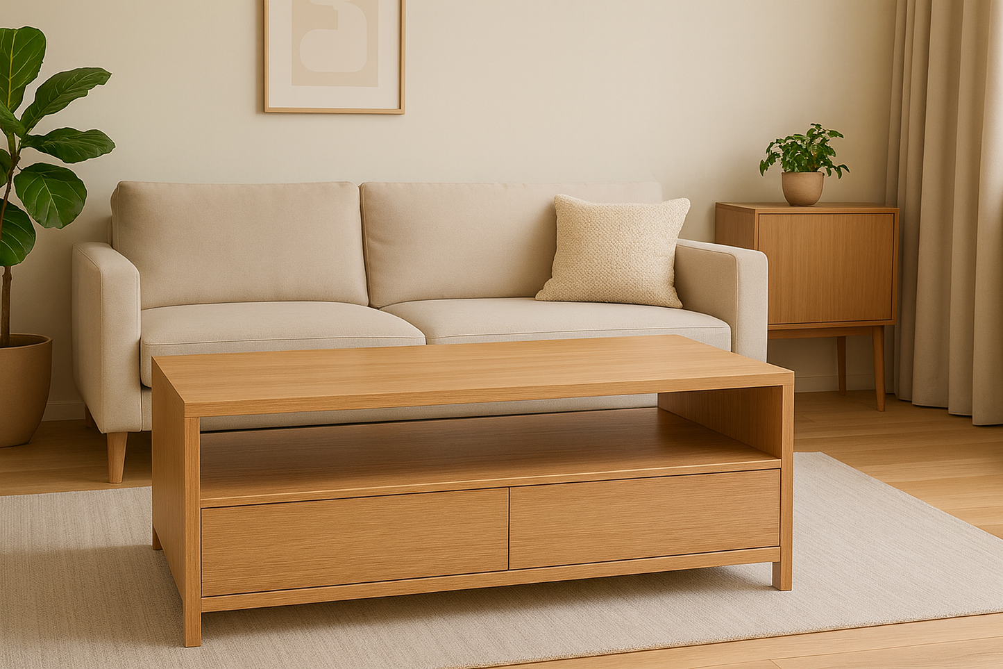 MORGAN (AUSSIE MADE) 2 DRAWER TV ENTERTAINEMNT UNIT COLLECTION - TASSIE OAK COMBINATION - ASSORTED STAINED COLOURS