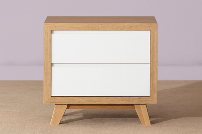 TROVATO SINGLE OR KING SINGLE (AUSSIE MADE) 3 PIECE (TALLBOY) BEDROOM SUITE - TASSIE OAK COMBINATION - ASSORTED COLOURS
