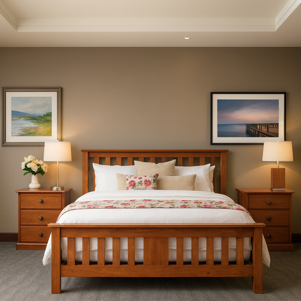 Carrington King 4 Piece Tallboy Bedroom Suite With Standard Case Goods - Chocolate