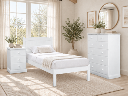 Single Mudgee (AUSSIE MADE) Panel Bed - 1200(H) - Assorted Painted Colours