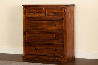 LEGIONS 5 DRAWER TALLBOY - WALNUT