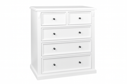 LEGIONS 5 DRAWER SPLIT TOP TALLBOY - ASSORTED PAINTED COLOURS