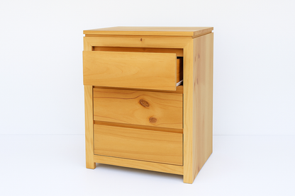 CELINE (AUSSIE MADE) FINGERGROOVE 3 DRAWER BEDSIDE TABLE  - ASSORTED COLOURS