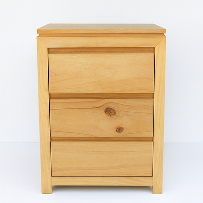 CELINE (AUSSIE MADE) FINGERGROOVE 3 DRAWER BEDSIDE TABLE  - ASSORTED COLOURS