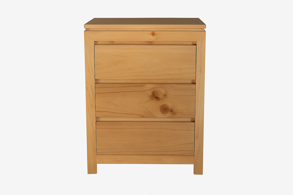 CELINE (AUSSIE MADE)  FINGERGROOVE 3 DRAWER BEDSIDE TABLE  - WHITE OR ANTIQUE WHITE (NOT AS PICTURED)