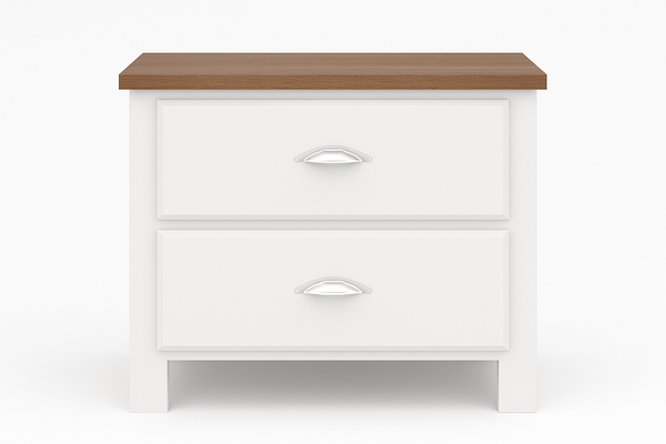 WENDELL (CUSTOM MADE) 2 DRAWER BEDSIDE TABLE - ASSORTED COLOURS