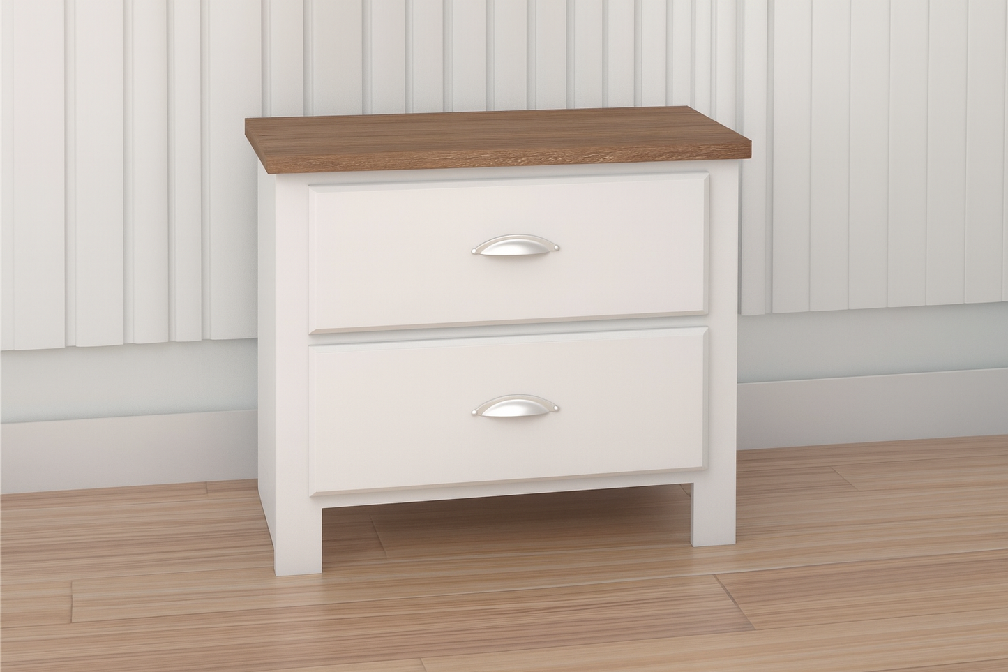 WENDELL (CUSTOM MADE) 2 DRAWER BEDSIDE TABLE - ASSORTED COLOURS