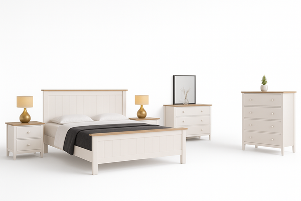 SINGLE OR KING SINGLE WENDELL (CUSTOM MADE) 3 PIECE (TALLBOY) BEDROOM SUITE - ASSORTED COLOURS