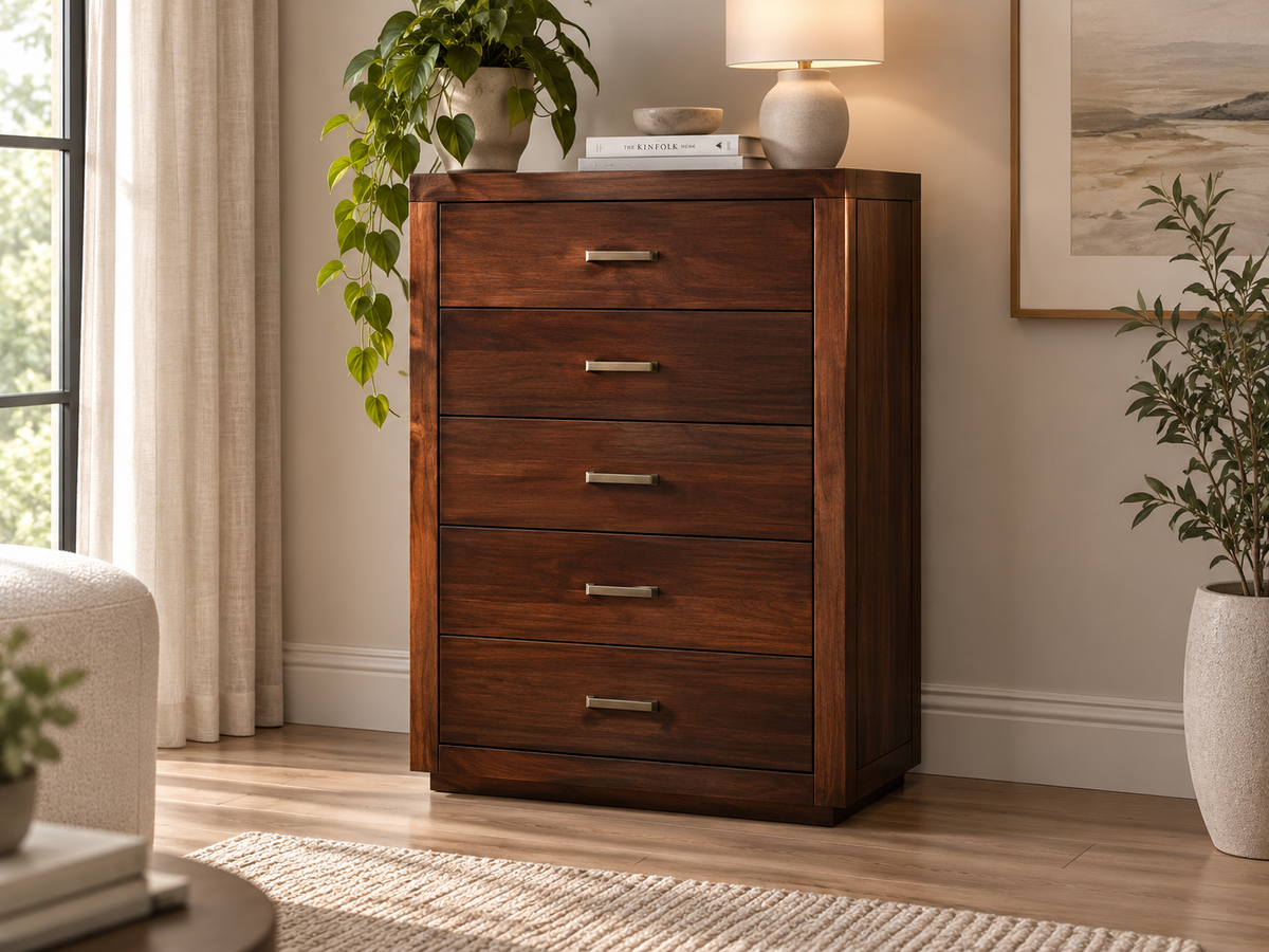Christian (Aussie Made) 5 Drawer Tallboy - Assorted Colours