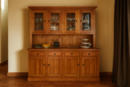 RIKKIE (AUSSIE MADE) BUFFET & HUTCH (NO LEAD LINING) WITH PICTURE FRAME DRAWER FRONTS COLLECTION - ASSORTED STAINED COLOURS - STARTING FROM $1499