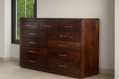 NARRABEEN (14-15-15-20-21-18-5) DOUBLE OR QUEEN 4 PIECE (TALLBOY) BEDROOM SUITE - WALNUT(#219)