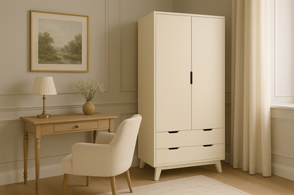 AVALON (AUSSIE MADE) 2 DOOR / 2 DRAWER  WARDROBE COLLECTION - ASSORTED PAINTED COLOURS - STARTING FROM $1299