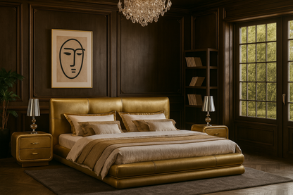LAMBERT KING 3 PIECE BEDSIDE BEDROOM SUITE WITH (#120 BEDSIDES) - LEATHERETTE - ASSORTED COLOURS