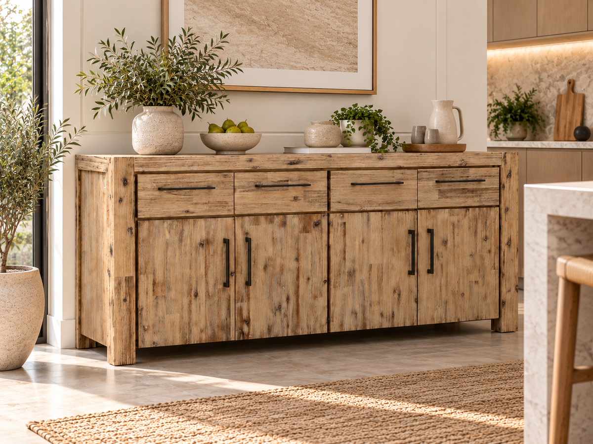 Winslow 4 Door/4 Drawer Large Buffet - 1700(W) X 450(D) - As Pictured
