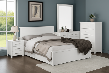 SINGLE OR KING SINGLE AMAZING 3 PIECE BEDROOM SUITE (MODEL:3-18-5) - CHOCOLATE