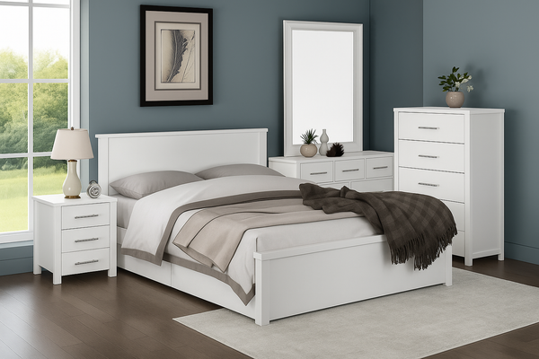 SINGLE OR KING SINGLE AMAZING 3 PIECE BEDROOM SUITE (MODEL:3-18-5) - CHOCOLATE