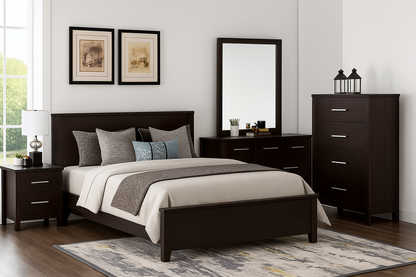 SINGLE OR KING SINGLE AMAZING 3 PIECE BEDROOM SUITE (MODEL:3-18-5) - CHOCOLATE