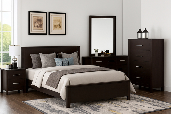 KING SINGLE AMAZING BED (MODEL:3-18-5) - LIGHT OAK , WHITE OR CHOCOLATE