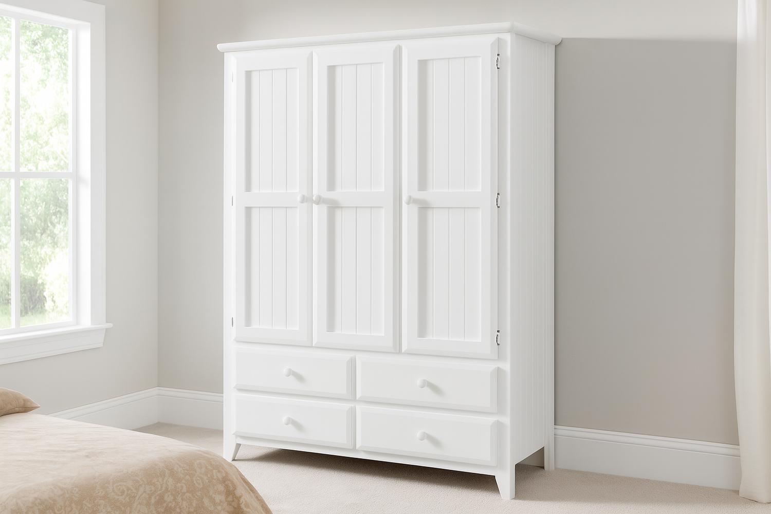 Manilla (AUSSIE MADE) 3 Door / 4 Drawer Wardrobe Collection - Assorted Painted Colours