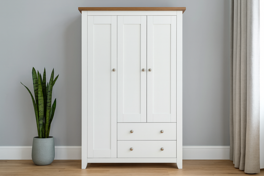 Geneva (AUSSIE MADE) 3 Door / 2 Drawer Utility Wardrobe Collection - Assorted Painted / Stained Colours