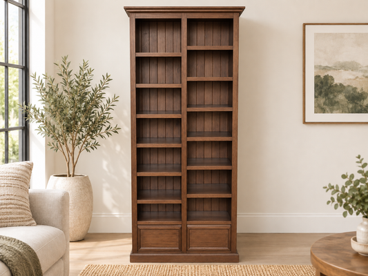 Richmond (AUSSIE MADE) Staggered Bookcase Collection - Assorted Stained Colours