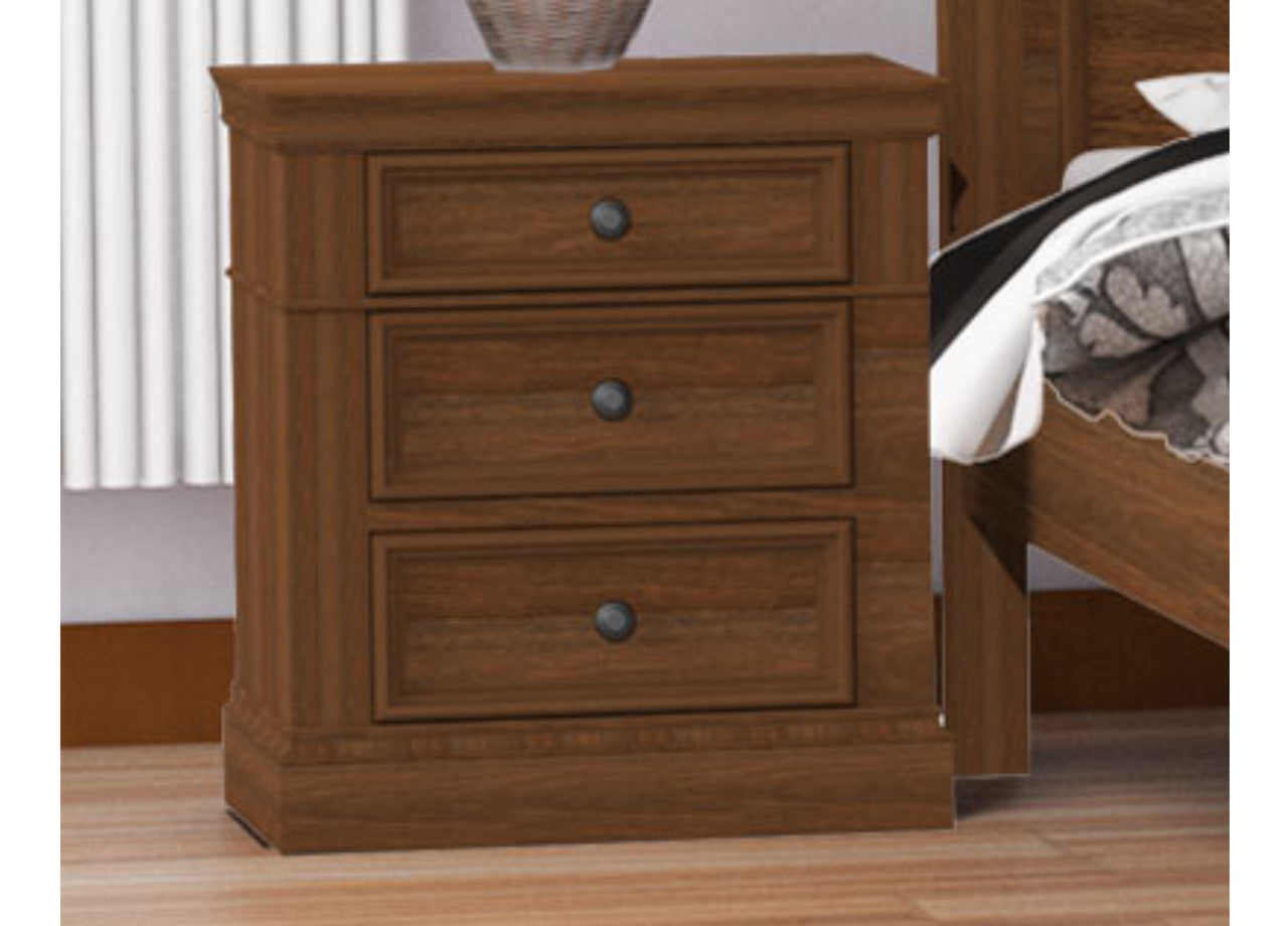 Cheeroke (CUSTOM MADE) 3 Drawer 100% Hardwood Bedside Table - Assorted Colours