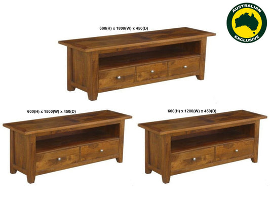 Chelmsford (AUSSIE MADE) Entertainment Unit Collection - Assorted Stained Colours