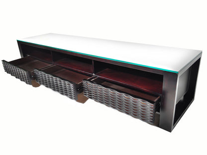 CHLOE ENTERTAINMENT LOWLINE UNIT WITH GLASS TOP -420(H) x 2000(W)