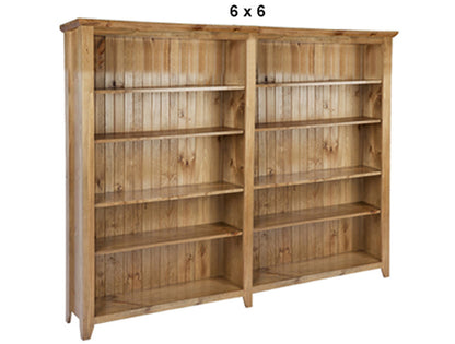 CHUNKY (AUSSIE MADE) HIGHLINE BOOKCASE (3 SECTIONS) PIGEON PAIRED COLLECTION - ASSORTED STAINED COLOURS - STARTING FROM $1399