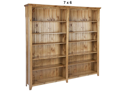 CHUNKY (AUSSIE MADE) HIGHLINE BOOKCASE (3 SECTIONS) PIGEON PAIRED COLLECTION - ASSORTED STAINED COLOURS - STARTING FROM $1399