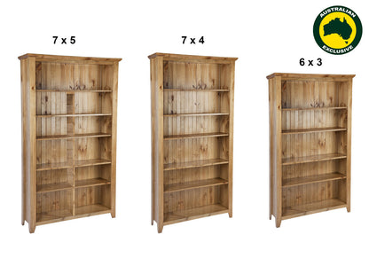CHUNKY (AUSSIE MADE) HIGHLINE BOOKCASE COLLECTION - ASSORTED STAINED COLOURS