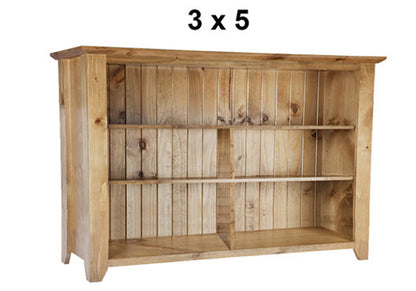 CHUNKY (AUSSIE MADE) LOWLINE BOOKCASE COLLECTION - ASSORTED STAINED COLOURS - STARTING FROM $449