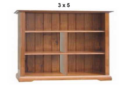 CHURACHS (AUSSIE MADE) LOWLINE BOOKCASE COLLECTION - ASSORTED STAINED COLOURS - STARTING FROM $499